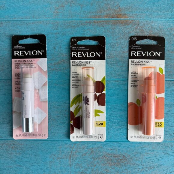 Revlon Kiss Lip Balms Lot of 11 Juicy Peach, Tropical Coconut, & Sugar Mint NIP - Picture 2 of 3